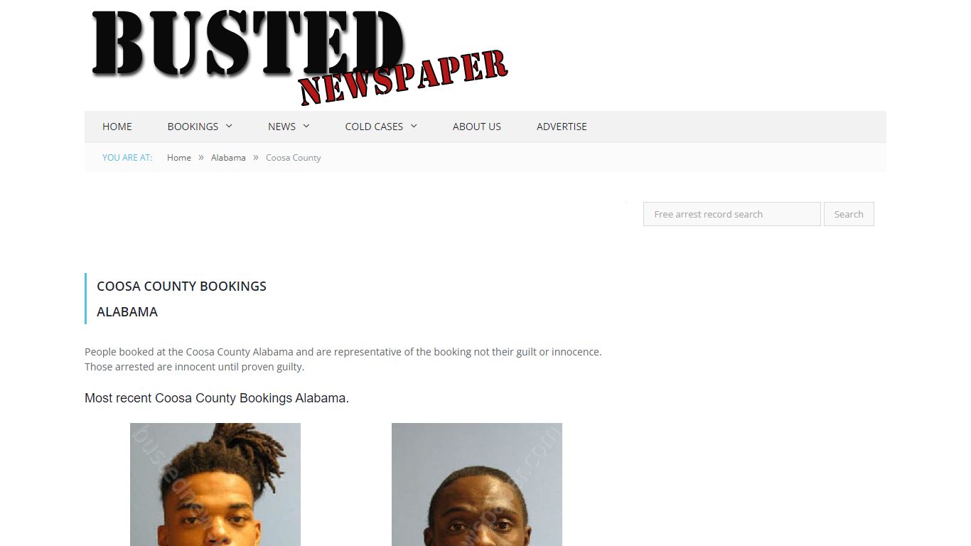 Coosa County, AL Mugshots - BUSTEDNEWSPAPER.COM